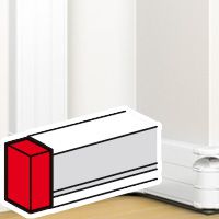 Крайно капаче за кабелен канал 80х180мм с капак 45 DLP Legrand, LEGRAND, 75616