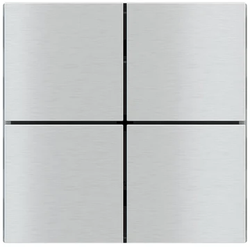 Лицев панел за 4 бутона 40x40 FF Metal Alluminium EKINEX, EK-TQQ-GBQ