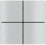 Лицев панел за 4 бутона 40x40 FF Metal Alluminium EKINEX, EK-TQQ-GBQ