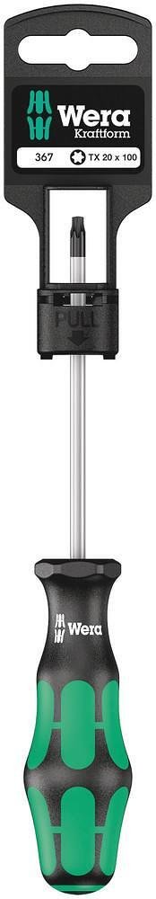 Отвертка TX 20x100, зелено-черна ръкохватка, 367 Kraftform Plus блистер Wera - W100062