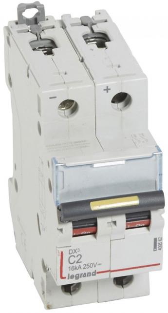 Автоматичен прекъсвач DX3-DC 2P 2A 500V= Legrand, LEGRAND НИСКО НАПРЕЖЕНИЕ, 409562