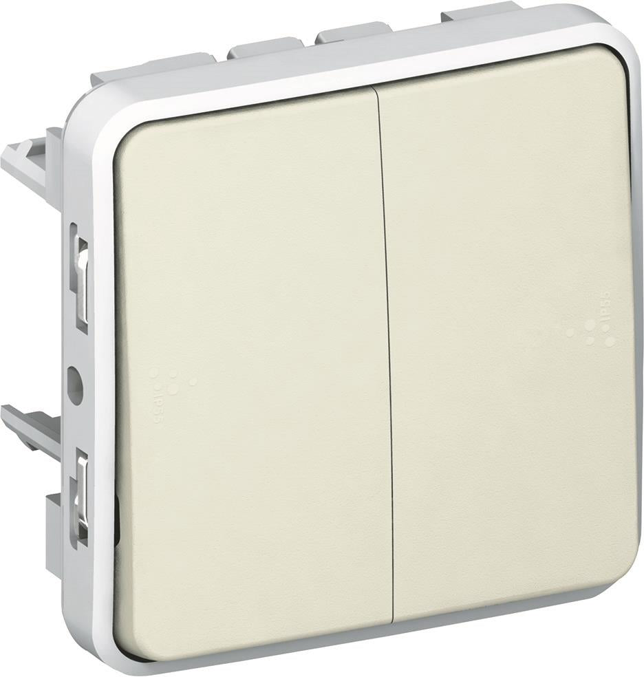 Сериен девиаторен ключ за вграждане IP55 цвят Бял Plexo Legrand /до изчерпване/, LEGRAND, 69625