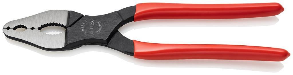 Клещи конусни, червена ръкохватка 200мм, Knipex - K8411200