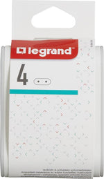 Адаптер за контакт плосък 4х Евро контакт 6A бял NEW Legrand, LEGRAND, 49400