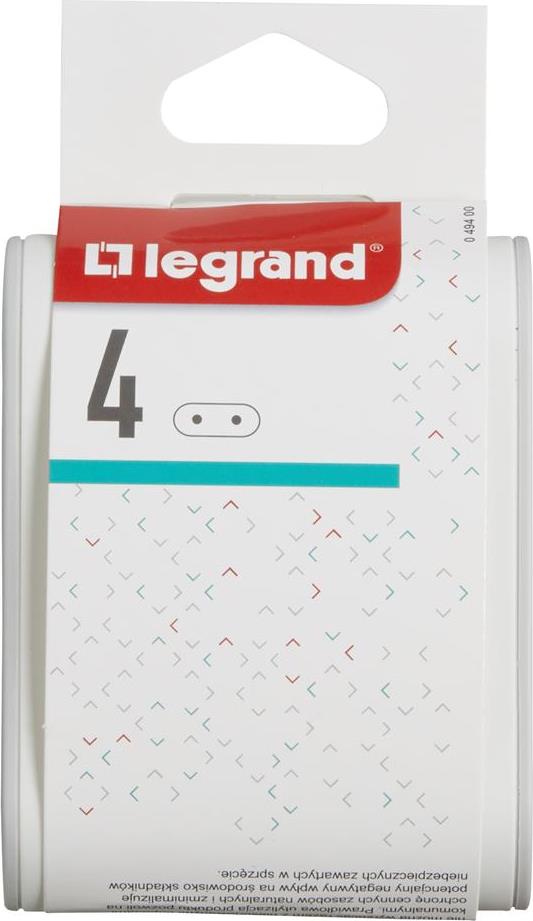 Адаптер за контакт плосък 4х Евро контакт 6A бял NEW Legrand, LEGRAND, 49400