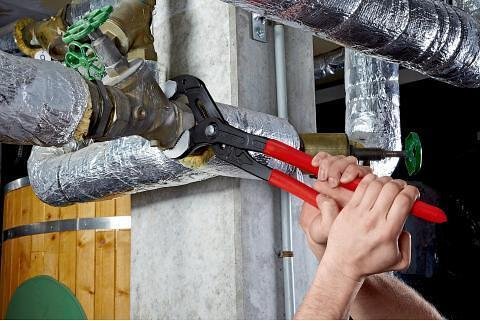Клещи раздвижени Cobra, червена ръкохватка 560мм, Knipex - K8701560