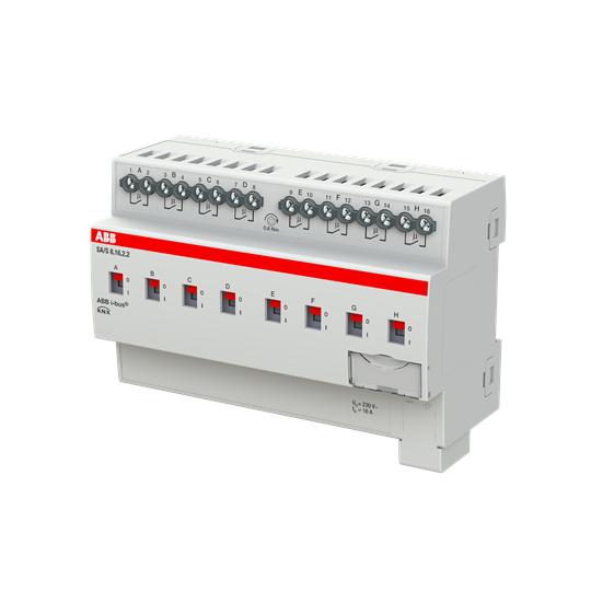 Актуатор изходи SA/S8.16.2.2 8х 230Vac 16A 8DIN KNX ABB, 2CDG110263R0011