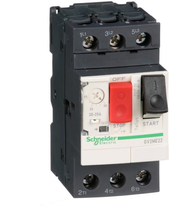 Моторна защита TeSys GV2ME 11kW TM 20…25A 15kA SE, SCHNEIDER ELECTRIC НИСКО НАПРЕЖЕНИЕ, GV2ME22