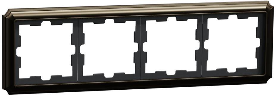 Рамка 4х цвят Мока D-Antique Merten SE, SCHNEIDER ELECTRIC, MEG4040-4752