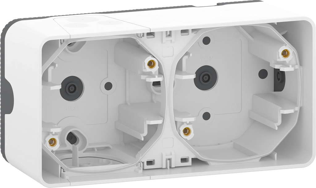 Конзола двойна хоризонтална IP55 цвят Бял Mureva SE, SCHNEIDER ELECTRIC, MUR39914