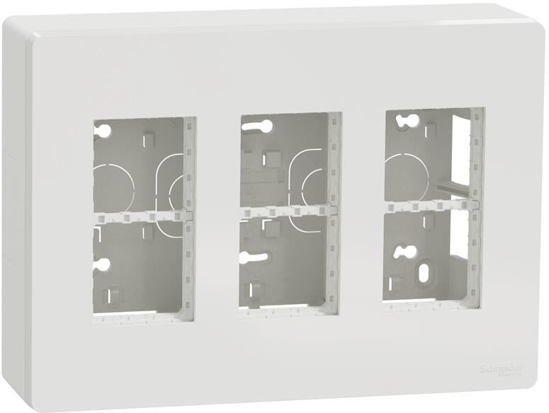 Моноблок за открит монтаж 3x4 мод. цвят Бял Unica System+ SE, SCHNEIDER ELECTRIC, NU123418