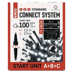 Комплект коледни лампички 100x LED студена светлина 2.5x0.9м IP44 с таймер CONNECT EMOS - D1CC03