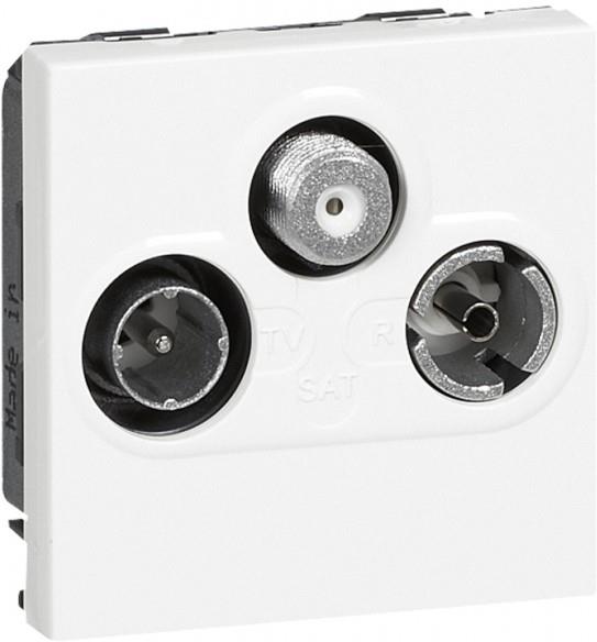 Розетка TV+R+SAT 2 мод. цвят бял Mosaic Legrand, LEGRAND, 78786