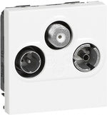 Розетка TV+R+SAT 2 мод. цвят бял Mosaic Legrand, LEGRAND, 78786