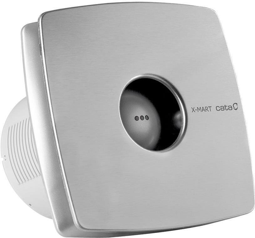Вентилатор X-MART10 ф100мм, цвят Инокс, 98м3/ч, 15W, 38dB комплект с клапа CATA - C01040000