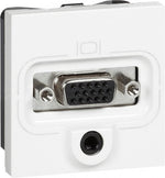 Розетка HD15-VGA+ аудио жак 3.5мм2 2 мод. с клемна връзка цвят бял Mosaic Legrand, LEGRAND, 78774