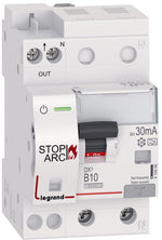 Автоматичен прекъсвач комбиниран AFDD серия DX3 STOP ARC 1P+ND крива B 10A 30MA, LEGRAND НИСКО НАПРЕЖЕНИЕ, 415956