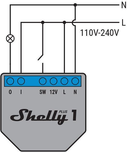 Микромодул Smart реле 1х On/Off 16A изисква неутрала Shelly Plus 1 - 265000