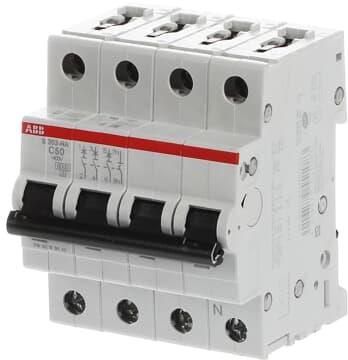 Автоматичен прекъсвач S203NA 3P+N 50A крива С 6kA ABB, 2CDS253103R0504