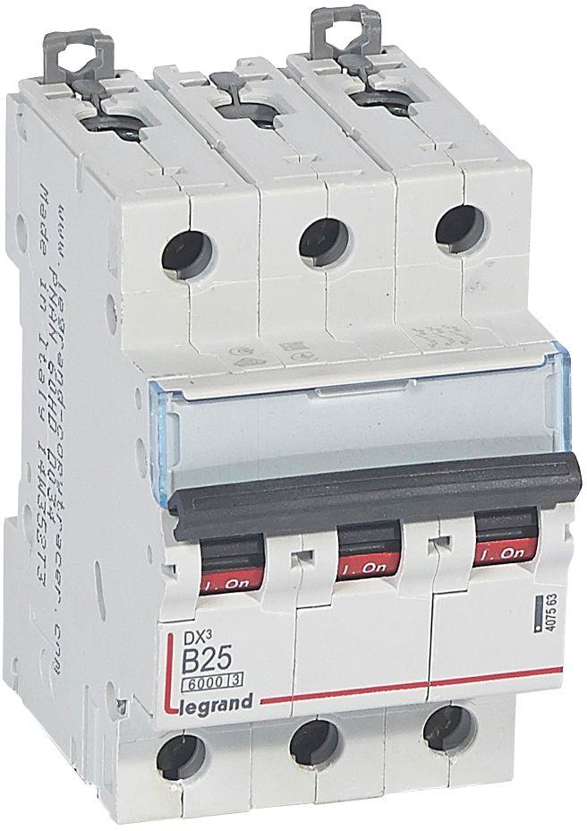 Автоматичен прекъсвач DX3 3P 25A крива B 6kA Legrand, LEGRAND НИСКО НАПРЕЖЕНИЕ, 407563