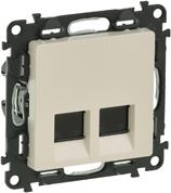 Розетка 2xRJ45 cat.5e UTP цвят крем Valena Life Legrand, LEGRAND, 753241