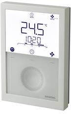 Термостат за отопление и охлаждане 5…40 °C с LCD дисплей и седмичен таймер, NFC, за 2/4 тръбни вентилаторни конвектори, Siemens, SIEMENS, RDG200T