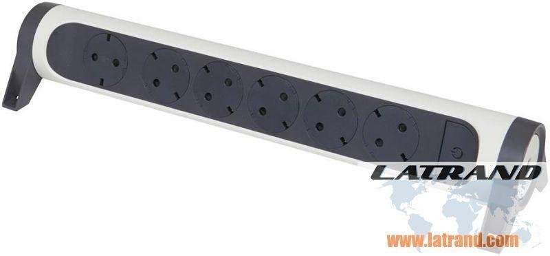 Разклонител БЯЛ 6x2P+E без кабел Premium NEW Legrand 694547