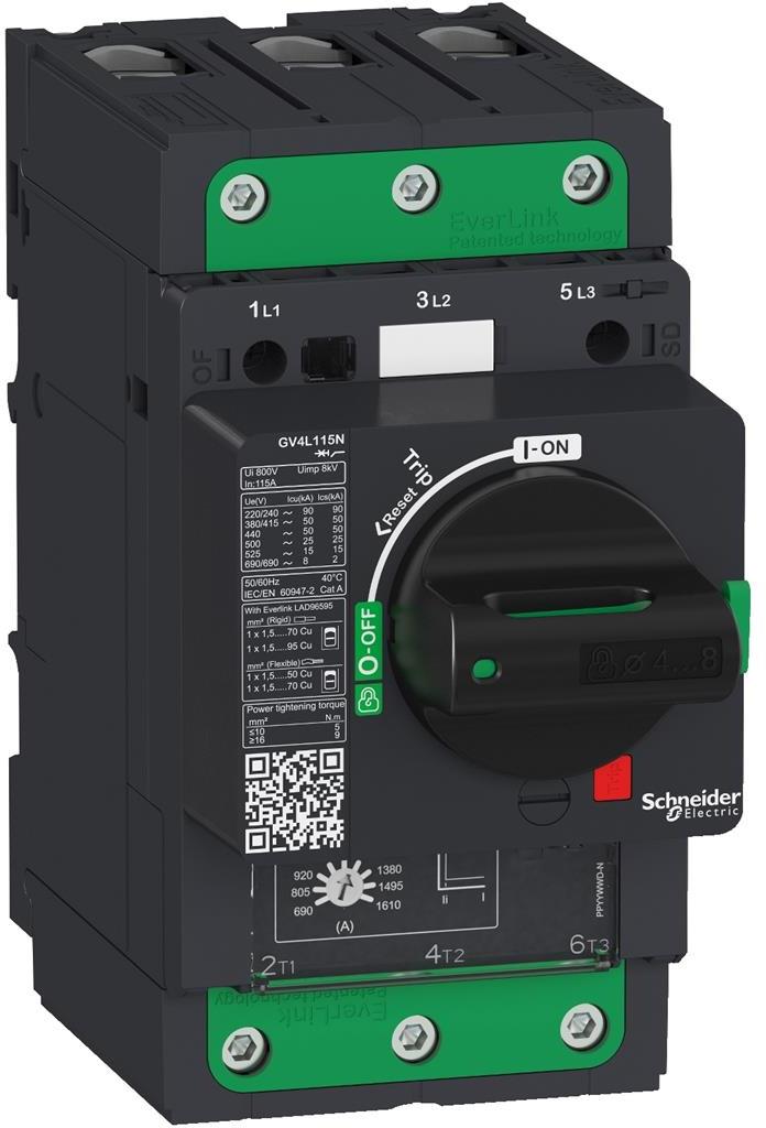 Моторна защита TeSys GV4L 22kW M 50A 25kA EverLink SE, SCHNEIDER ELECTRIC НИСКО НАПРЕЖЕНИЕ, GV4L50B