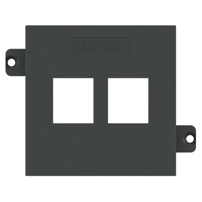 Лицев панел за 2х RJ45 Keystone 55x55 Fenix Grey Bromine EKINEX, EK-KSC-2K-FGB