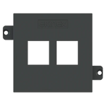 Лицев панел за 2х RJ45 Keystone 55x55 Fenix Grey Bromine EKINEX, EK-KSC-2K-FGB