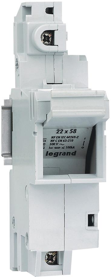 Разединител стопяем предпазител 1P 22X58 mm 2мод. Legrand, LEGRAND НИСКО НАПРЕЖЕНИЕ, 21601