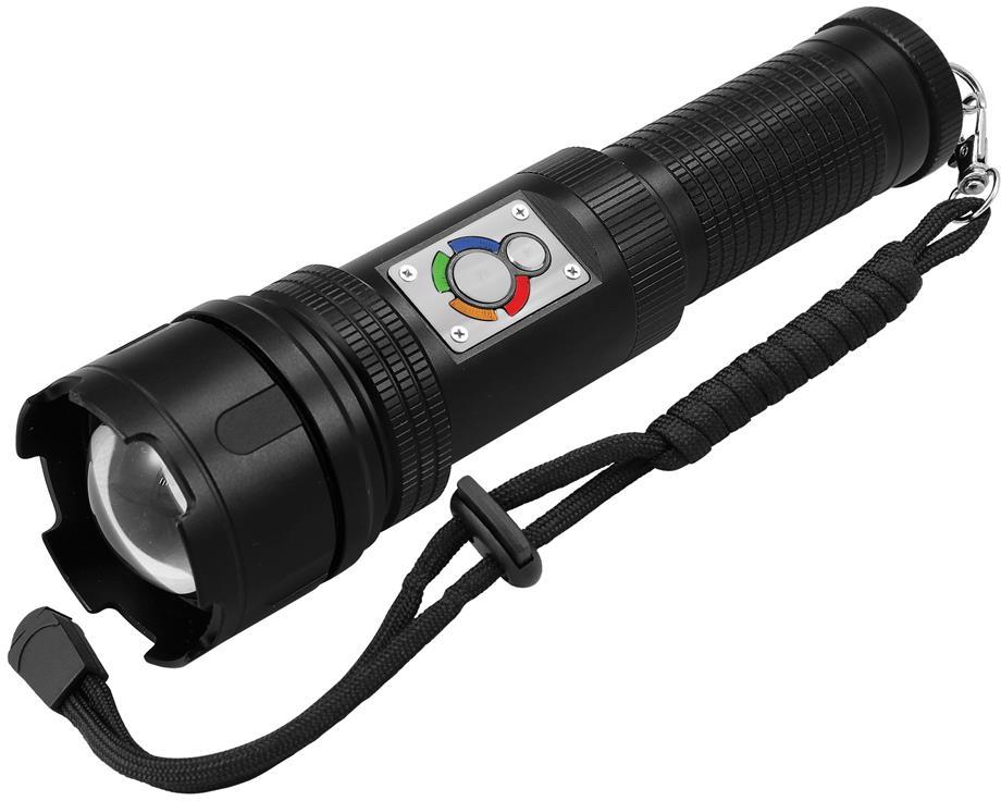 Фенерче LED 10W 6 нива на осветеност 650lm с къмпинг лампа и USB батерия Li-ion 3,7V 2000mAh Commel, COMMEL, C401-018