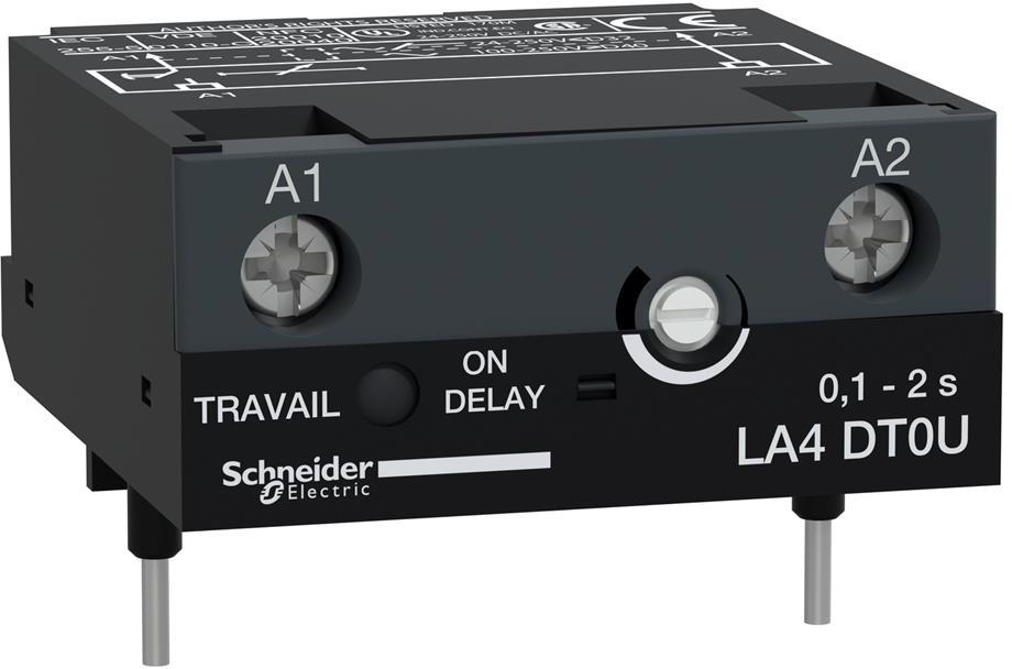 Реле за време за TeSys D, закъснение при включване, 1x 0.1s…2s, 24...250Vac/dc SE, SCHNEIDER ELECTRIC НИСКО НАПРЕЖЕНИЕ, LA4DT0U