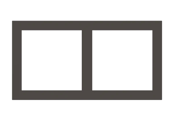 Рамка 2х 60x60 FF/Linea71 Fenix Cocoa Orinoco EKINEX, EK-P2S-FCC