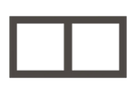 Рамка 2х 60x60 FF/Linea71 Fenix Cocoa Orinoco EKINEX, EK-P2S-FCC