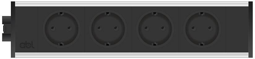 Модул Link 4M с 4х Шуко, цвят Черен, ABL, ABL Сърбия, 2M20F4A0