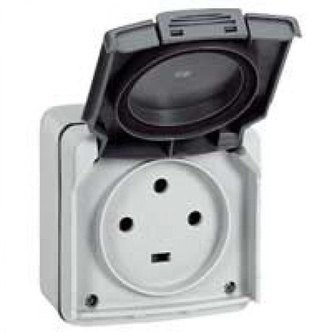 Контакт Plexo IP55 20A 3P+E 230V открит монтаж сив Legrand