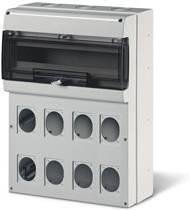 Табло за индустриални контакти и DIN модули IP66, UV, PG и М вход, серия Domino (24 DIN и 8х16A или 32A) Scame-672.5822