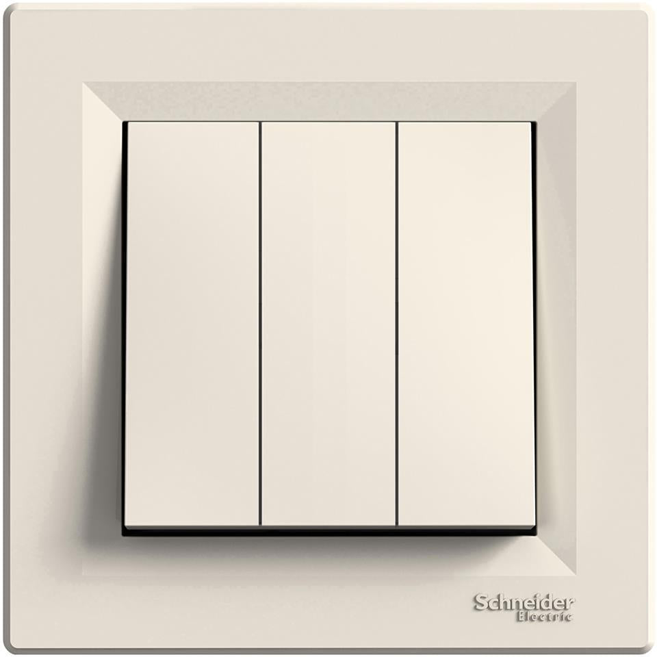Троен ключ моноблок цвят Крем Asfora SE, SCHNEIDER ELECTRIC, EPH2100123