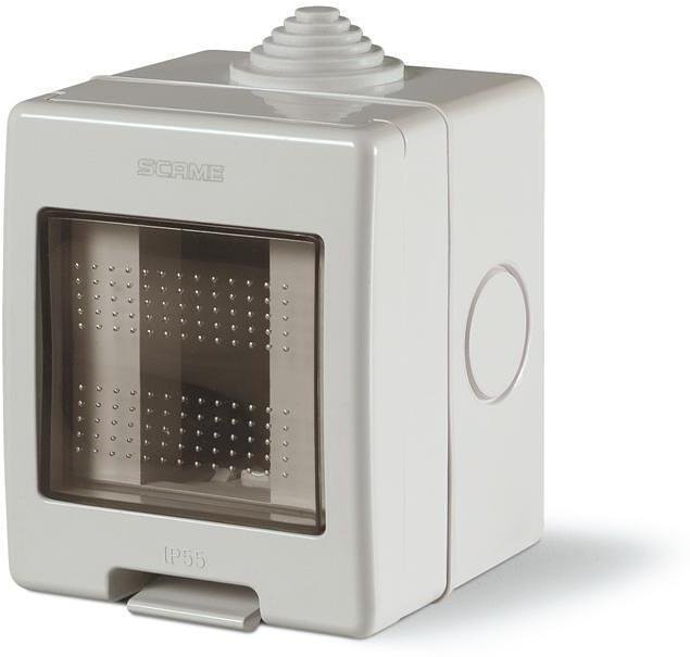SCAME - Конзола за открит монтаж с капак IP55 1 мод. Unibox цвят СИВ - 136.5121