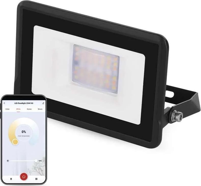Прожектор LED 20W RGBW 1720lm 25000h IP65 черен Wi-Fi GoSmart EMOS