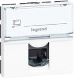 Розетка RJ45 cat.5e UTP 2 мод. цвят бял Mosaic Legrand, LEGRAND, 76554