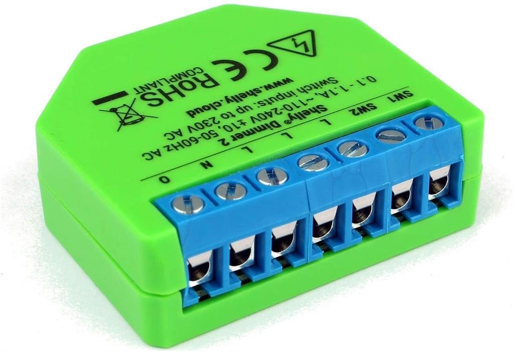 Микромодул Smart реле 1х димер 200VA без неутрала Shelly Dimmer 2 - 262184