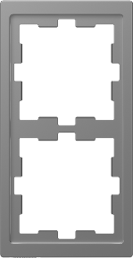 Рамка 2х цвят Неръждаема стомана System Design Merten SE /до изчерпване/, SCHNEIDER ELECTRIC, MTN4020-6536