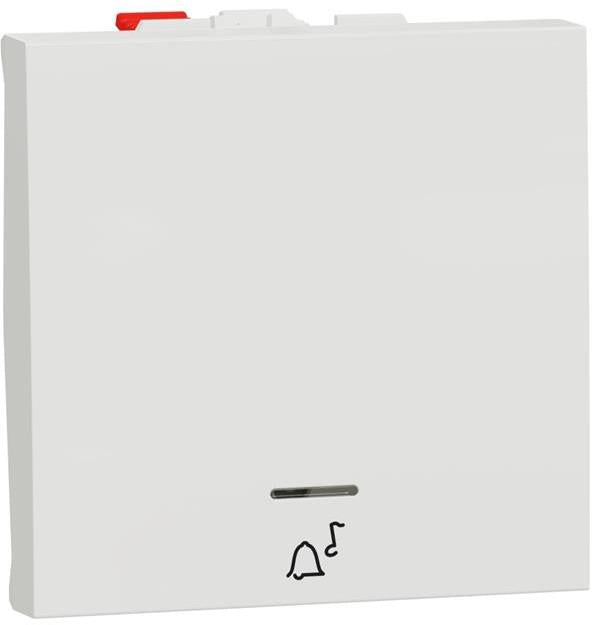 Бутон с подсветка и символ "звънец" 2 мод. цвят Бял Unica SE, SCHNEIDER ELECTRIC, NU320618CN