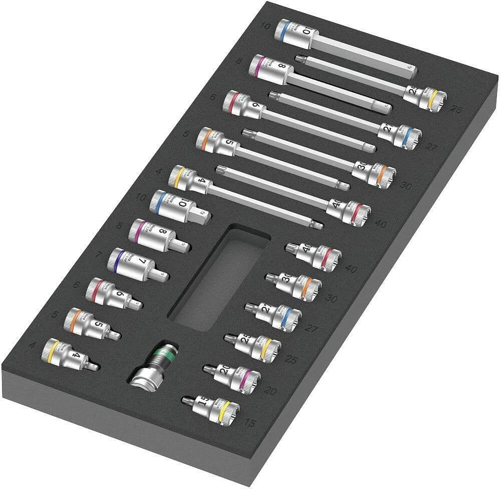 Комплект за шкаф с 22 бр. инструменти 9723 Foam insert Zyklop B set 1 Wera - W150113