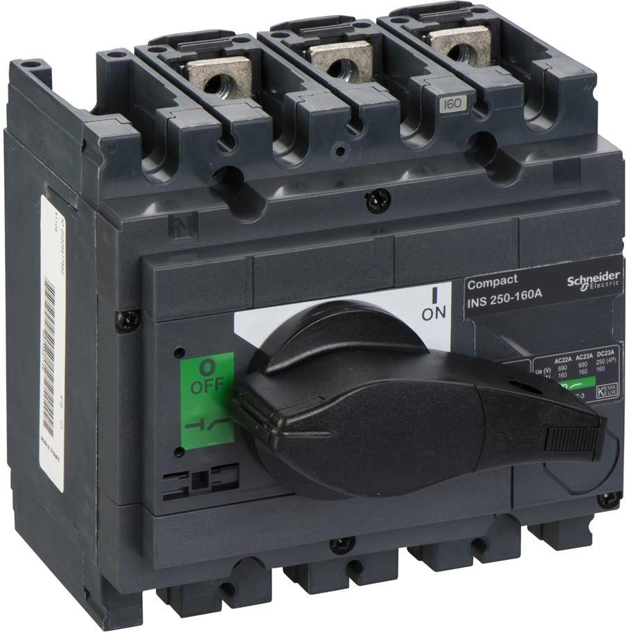 Товаров прекъсвач INS250 3P 160A с ръкохватка SE, SCHNEIDER ELECTRIC НИСКО НАПРЕЖЕНИЕ, 31104