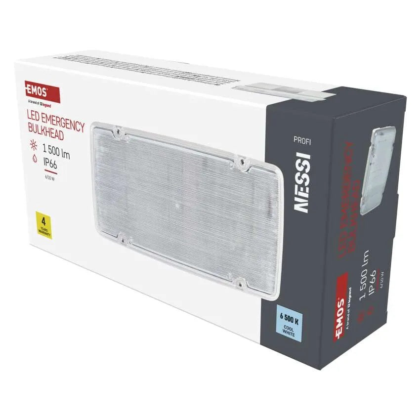 Авариен осветител LED 10W 6500K 1500lm 3h IP65 открит монтаж NESSI EMOS, ZN1120