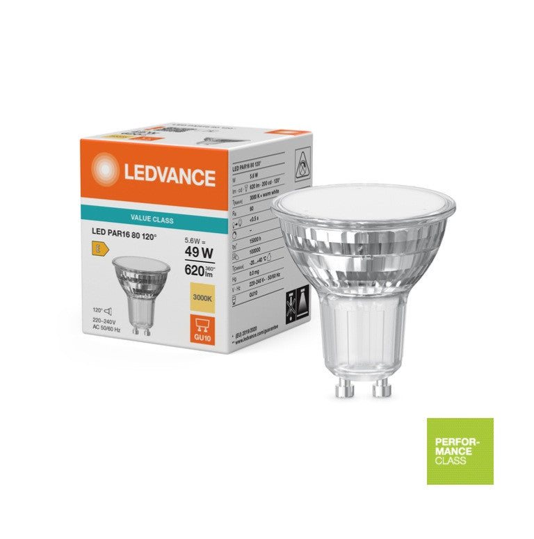 LED ЛАМПА PARATHOM PAR16 80 120° 5,6W/830 GU10 LEDVANCE
