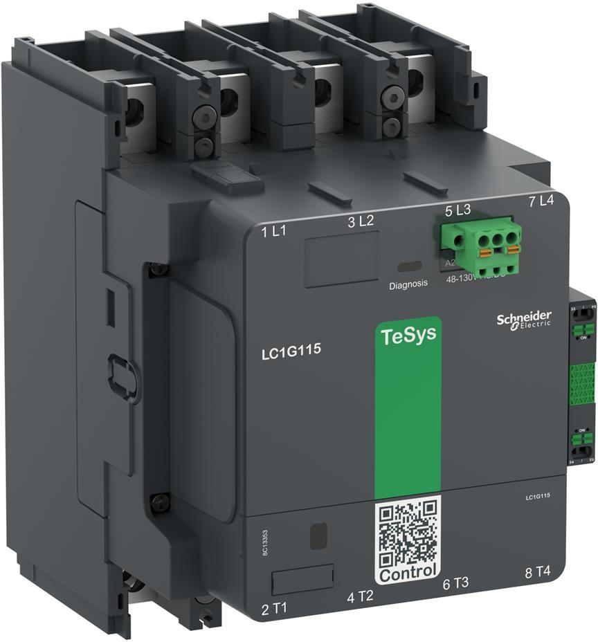 Контактор TeSys G 4P 4NO (225A AC-3) 1NO-1NC 100...250V 50/60Hz SE, SCHNEIDER ELECTRIC НИСКО НАПРЕЖЕНИЕ, LC1G2254KUEN